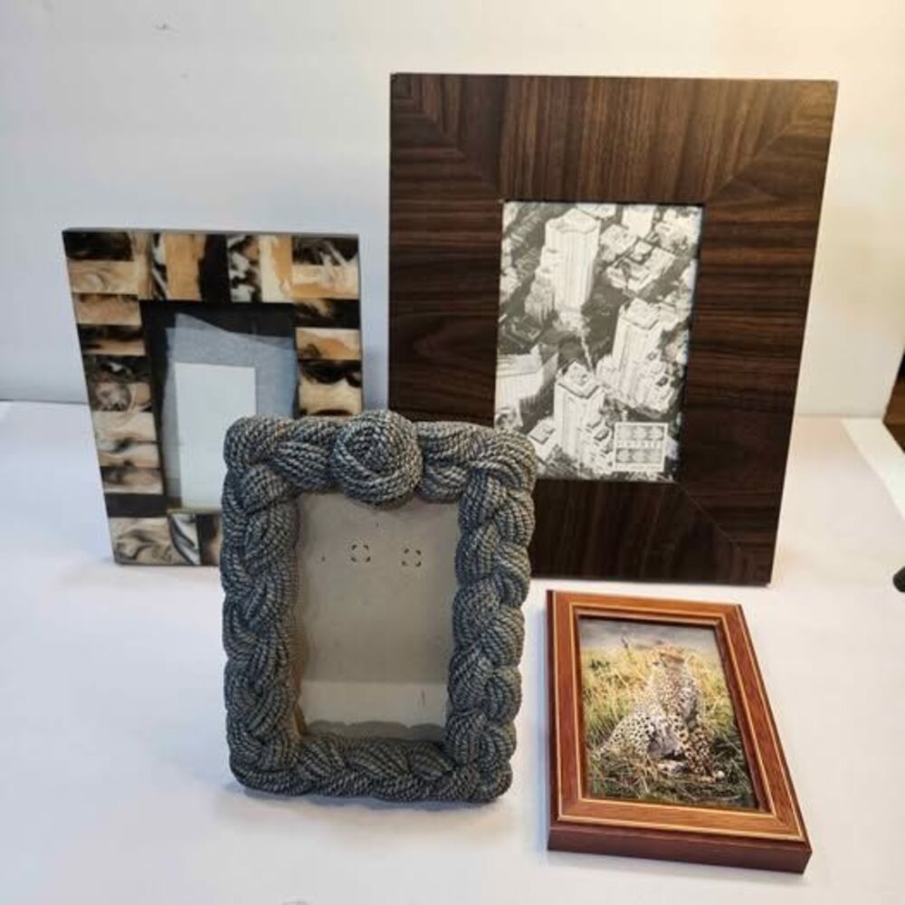 Assorted Decorative Picture Frame Set - 4 Pieces
